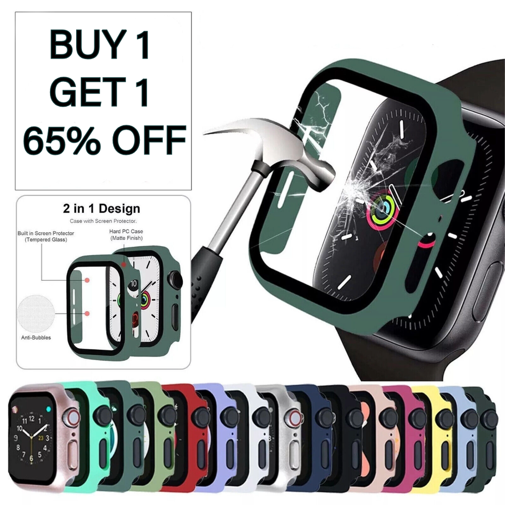 For Apple Watch Series 9 8 7 6 5 4 3 2 SE 40/41/42/44/45mm Case Cover Protector