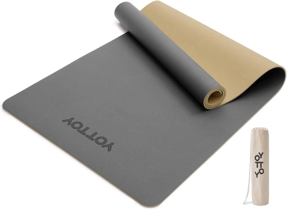 Non-slip hot yoga mat with anti-tear natural rubber for grip and durability  