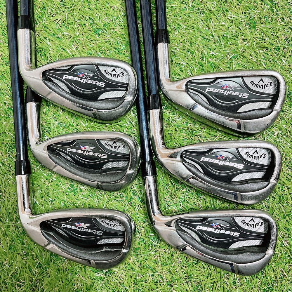Callaway XR Steel Head Iron Set 5-9+PW Graphite Shaft Flex R Right Handed