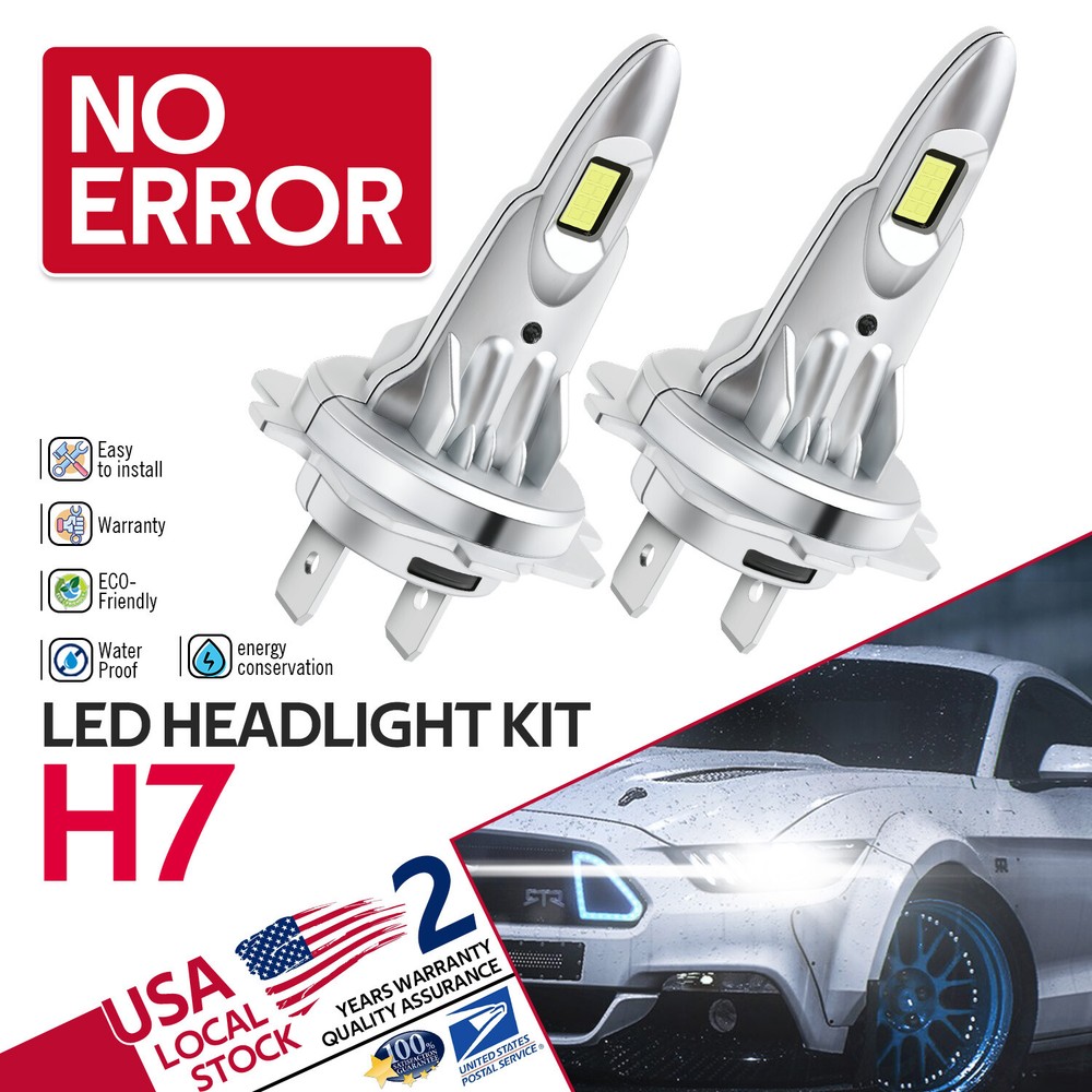 2 X H7 LED Headlight CANbus Bulbs Kit High/Low Beam For BMW 335i GT 335i xDrive