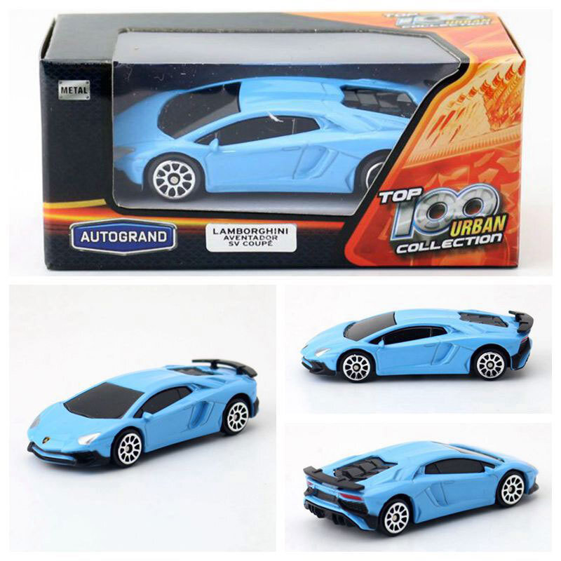 1:64 Lamborghini Aventador SV Model Car Diecast Toy Cars Gift Toys for Kids Blue
