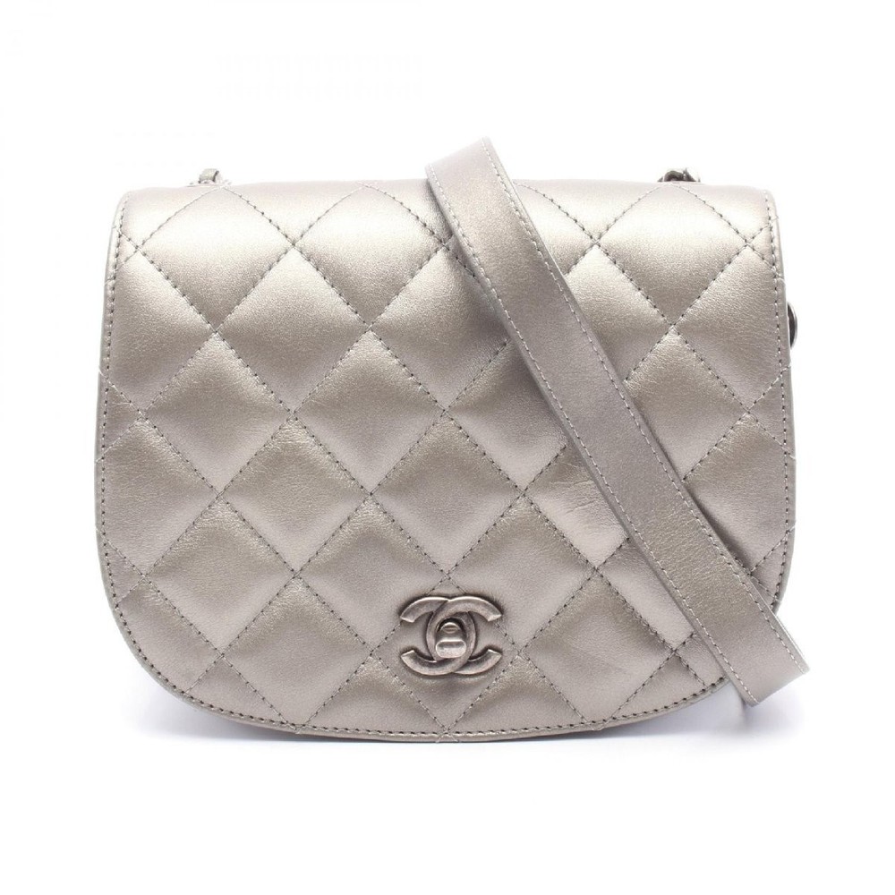 Chanel Lambskin Leather Shoulder Bag 575145 Black Gold Hardware