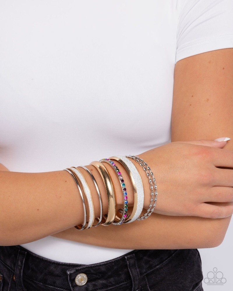 New Paparazzi Jewelry-Smoldering Stack Bracelet-Multicolor
