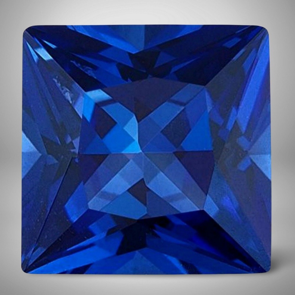 Blue Sapphire Square Cut Gemstone 0.61 Cts - 5 mm Lustrous Precious Jewelry Gem