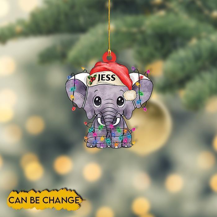 Elephant lights Christmas Tree Ornament  love Elephant Xmas Car Ornament decor