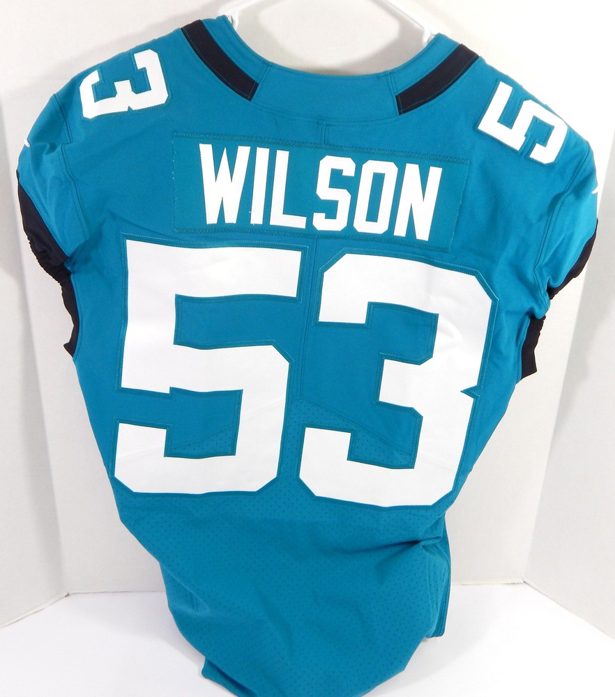 2019 Jacksonville Jaguars Ramik Wilson #53 Game Issued Teal Jersey 25 100 P 42 6