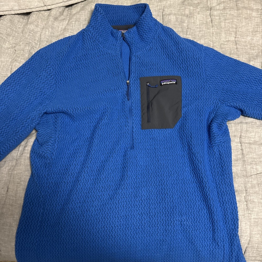 Patagonia R1 Air Fleece Pullover Mens XL Blue 1/4 Zip Regulator Outdoor