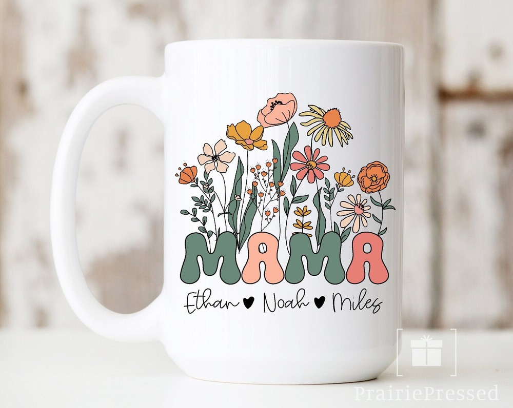 Mama Mug With Kid's Names Mothers Day Mug Christmas Gift For Mom Custom Mug For