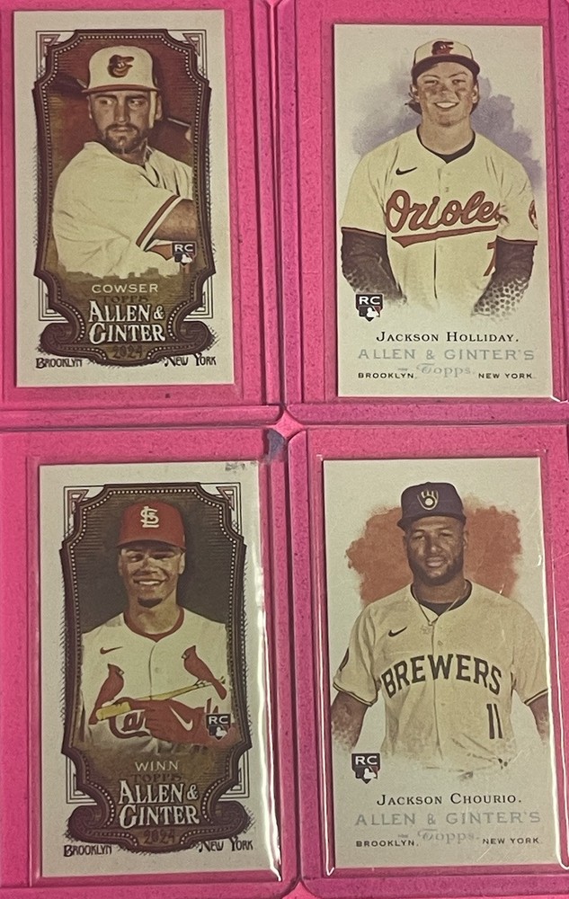 4 Allen & Ginter Mini Baseball Cards Featuring Top MLB Rookies