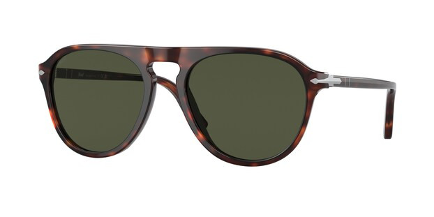 PERSOL PO3302S 24 31 Havana Green 55 mm Unisex Sunglasses