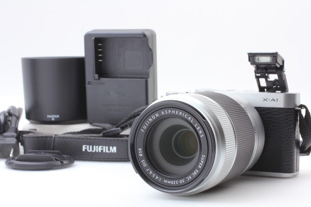 MINT Fujifilm X-A1 16.3MP SLR Silver Digital Camera + fujinon 50-230mm JAPAN