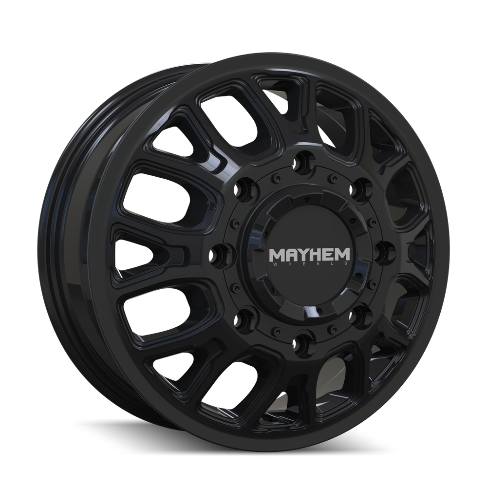MAYHEM COGENT DUALLY (8107D) GLOSS BLACK 17X6.5 8-165.1 125MM 121.3MM