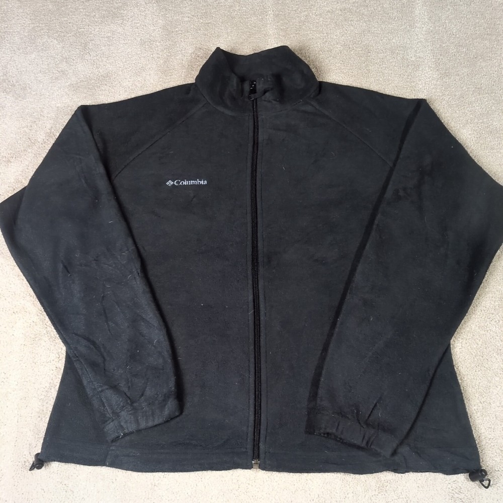 Columbia Fleece Women's XL Black Full Zip Thermal Insulated Winter Jacket