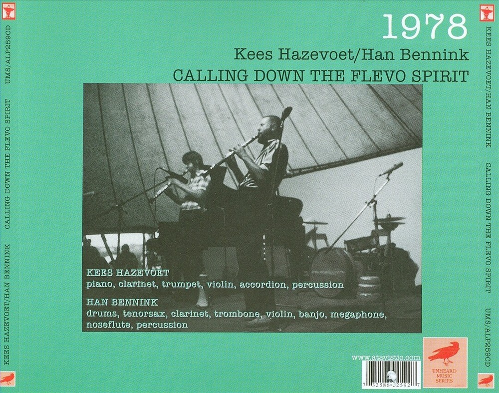 HAN BENNINK/KEES HAZEVOET CALLING DOWN THE FLEVO SPIRIT NEW CD