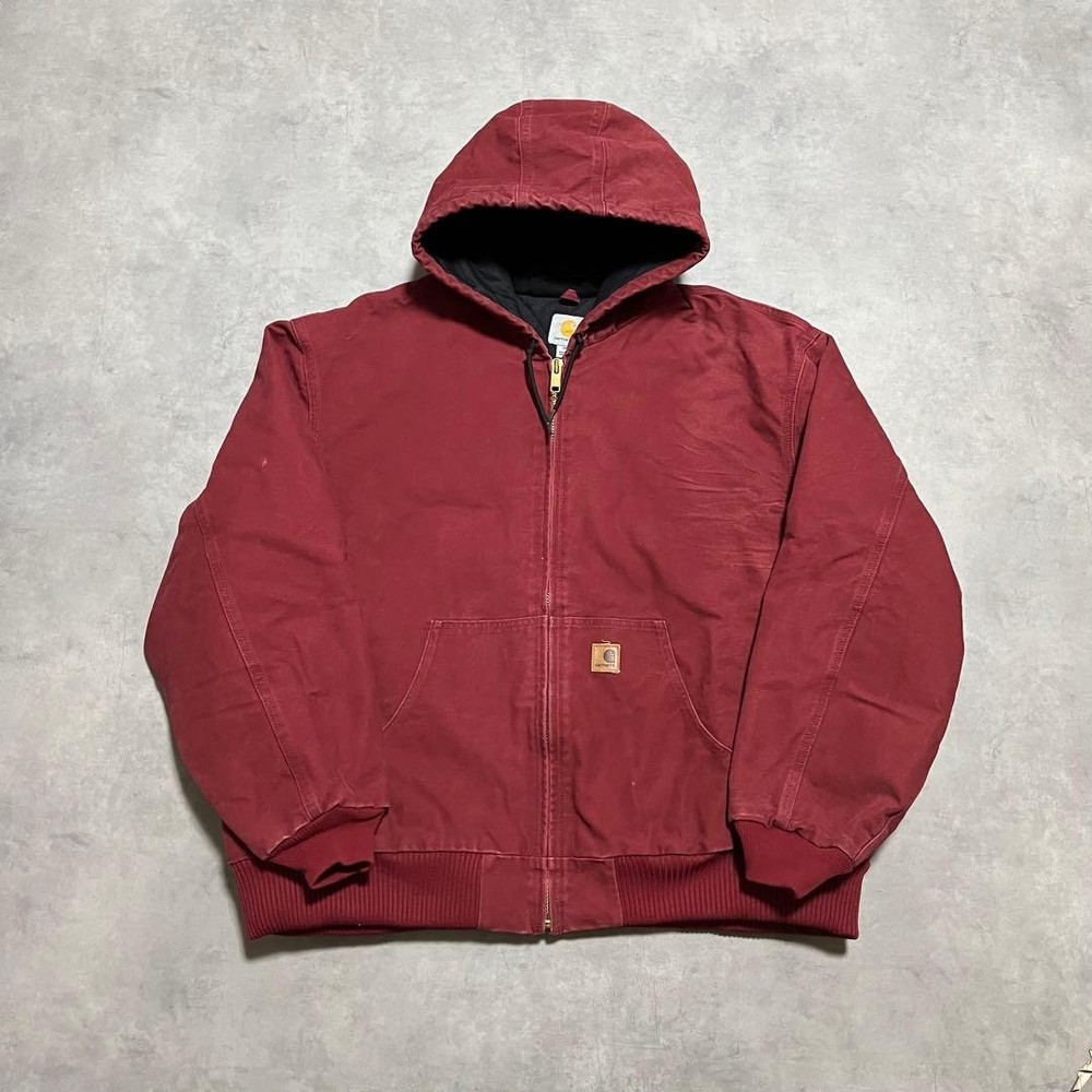 Carhartt Active Jacket DKR Large Size 3XL Red Workwear Oversized Coat _#ct324