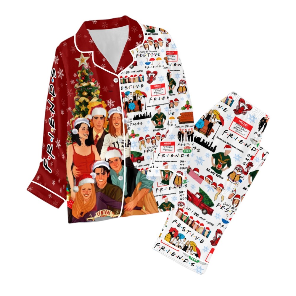 Friends Button Down Pajamas Set   ANHNV 5575