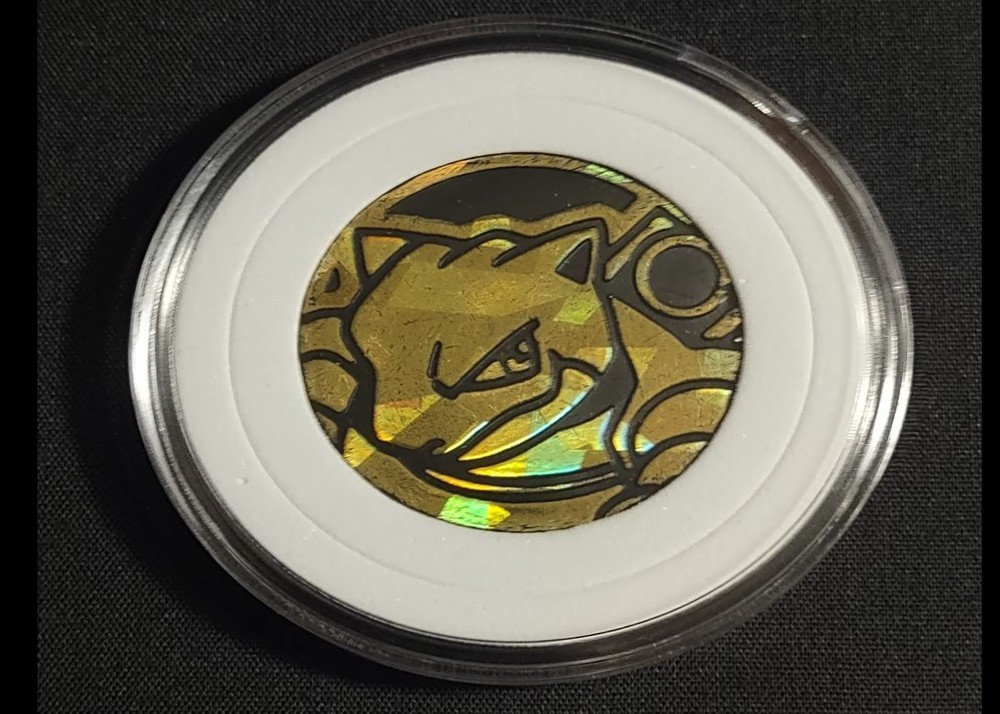 2016 Pokemon TCG Promo Blastoise Gold Cracked Ice Holo Coin English Encased