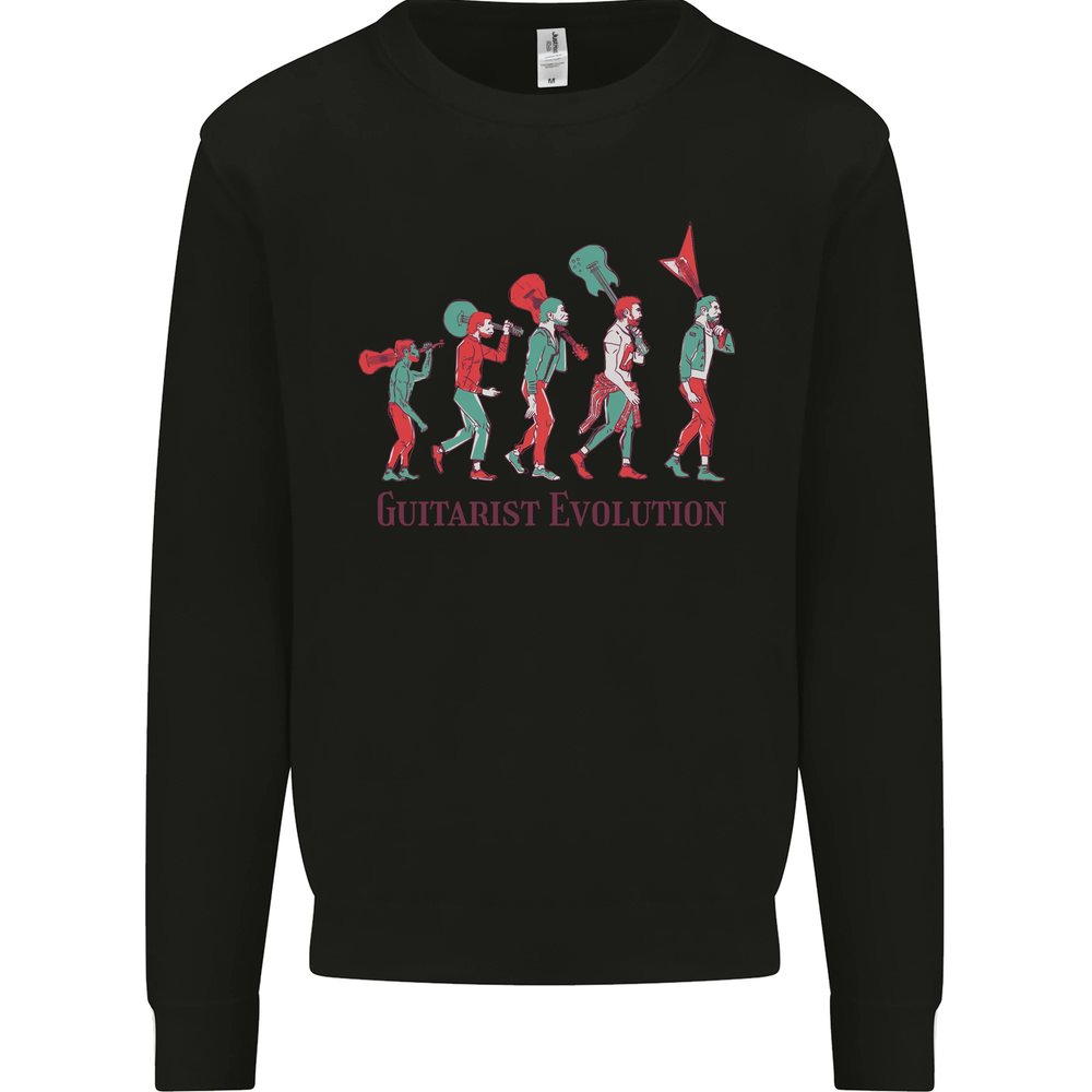 Evolution of a Guitarist Mens Sweatshirt Jumper