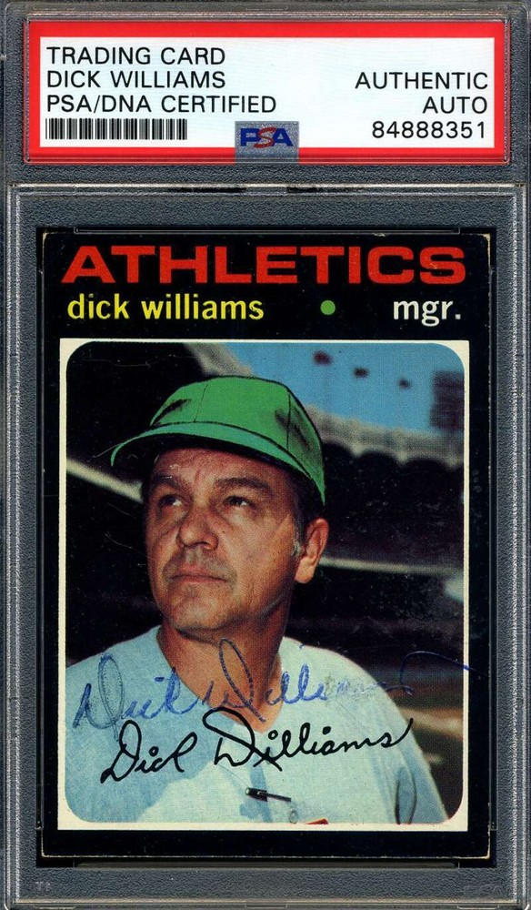 Dick Williams PSA DNA Signed 1971 Topps Autograph