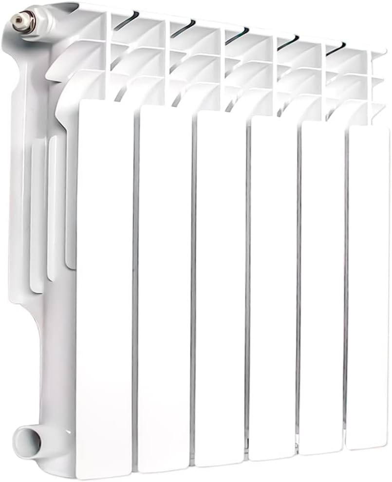 Wall-Mounted Radiator with 6 Panels 3/4 Inch NPT, Aluminum Hot Water Radiator fo