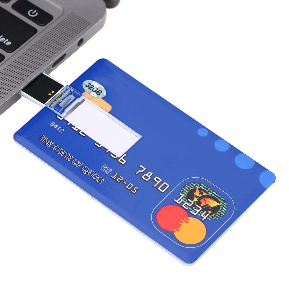 32GB Card U Disk Credit Bank Card USB Flash Drive Computer External Student