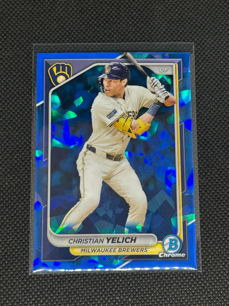 2024 Bowman Chrome Sapphire Edition Christian Yelich Milwaukee Brewers #14