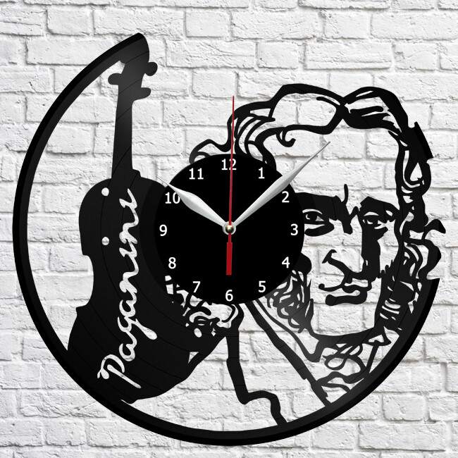 Niccolò Paganini Vinyl Record Wall Clock Home Fan Art Decor 12'' 30 cm 4740