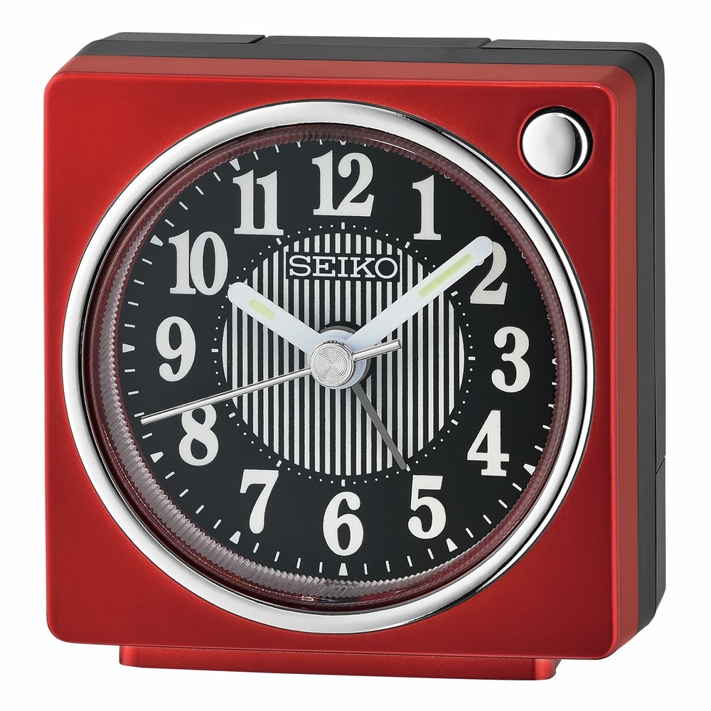 2.6 Inch Beep Alarm Metallic Dark Red Traditional Analog Quartz Desk Clock