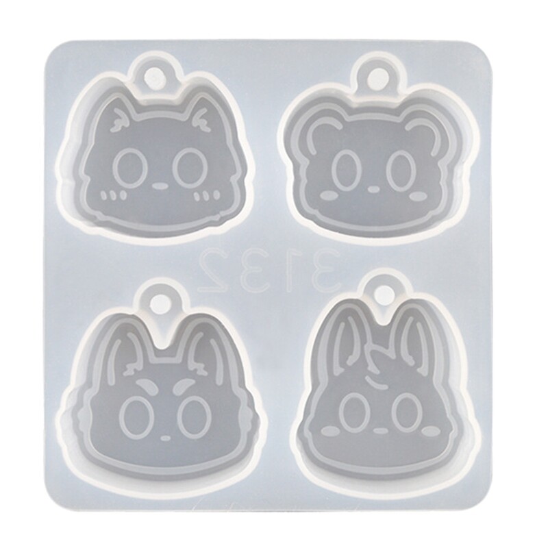 Silicone Jewelry Keychain Molds for Epoxy Resin Pendants and Charms