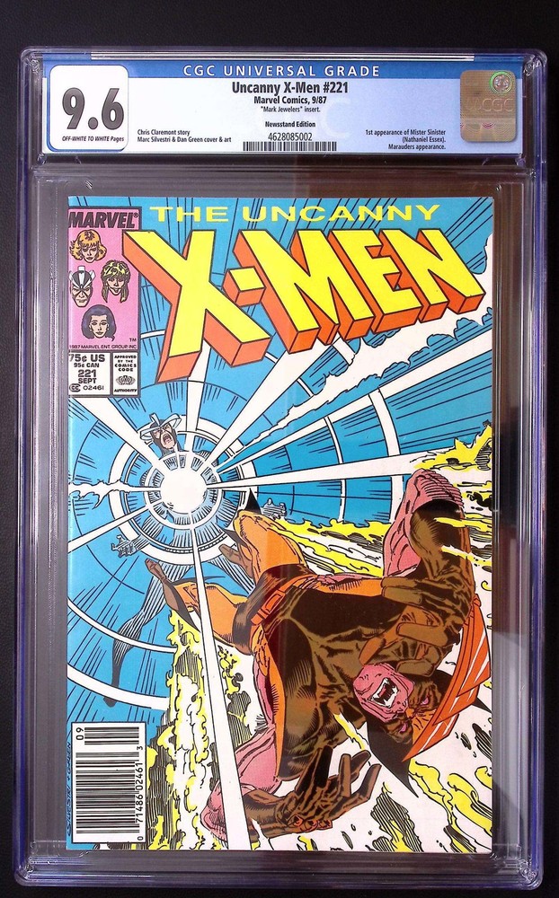 Uncanny X-Men #221 CGC 9.6 Newsstand – Mark Jewellers Insert | 1st Mister Sinist