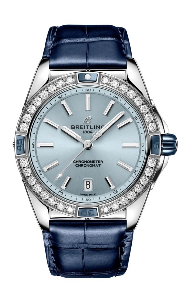 Breitling Super Chronomat Automatic Chronometer Diamond Ladies Watch Ref A17356531C1P1