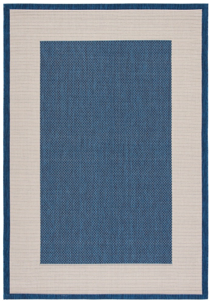 SAFAVIEH Courtyard Justine Navy Beige Indoor Outdoor Rug 2x3