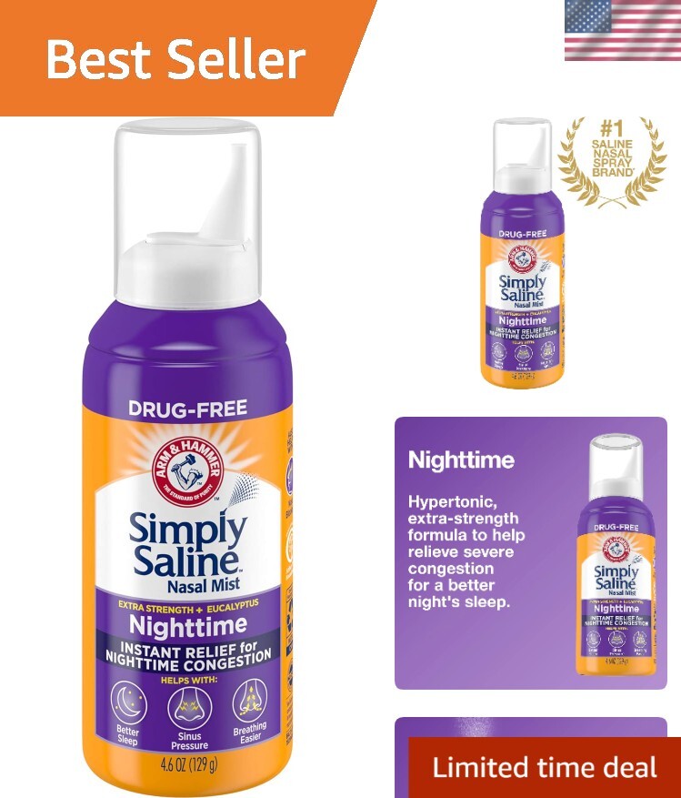 Doctor Recommended Simply Saline Nasal Mist 4.6oz - Safe Comfort in Every Spray