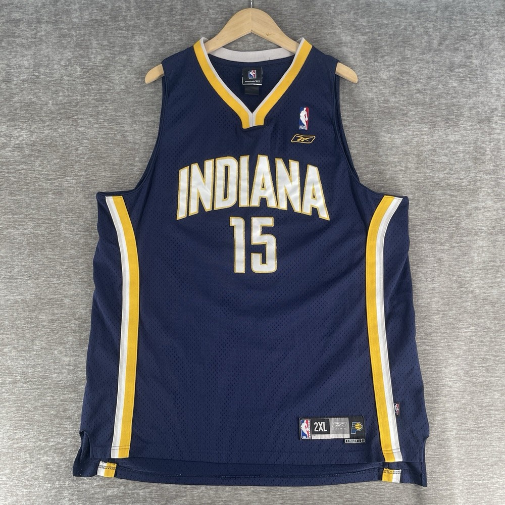 Vintage Reebok NBA Indiana Pacers #15 Ron Artest Swingman Blue Jersey Men’s XL