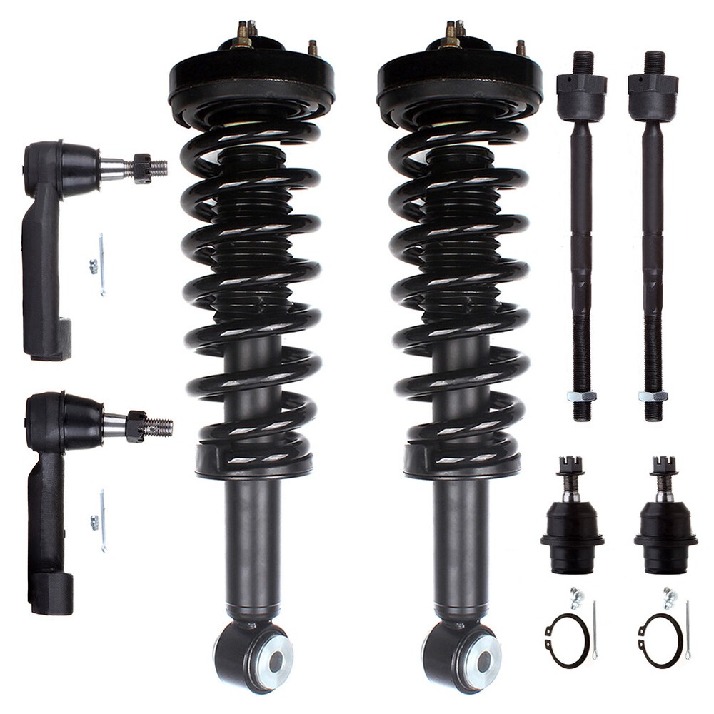 2009-2013 Ford F-150 2WD Front Suspension Kit with Struts Springs Tie Rods Ball Joints