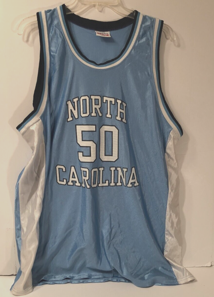 NORTH CAROLINA TAR HEELS #50 Blue NCAA Vintage Izaw Basketball Jersey L