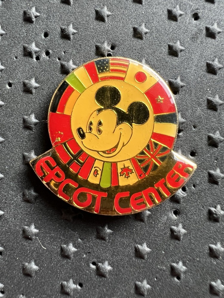 Vintage Mickey Mouse Epcot Center Enamel Lapel Pin Disney World