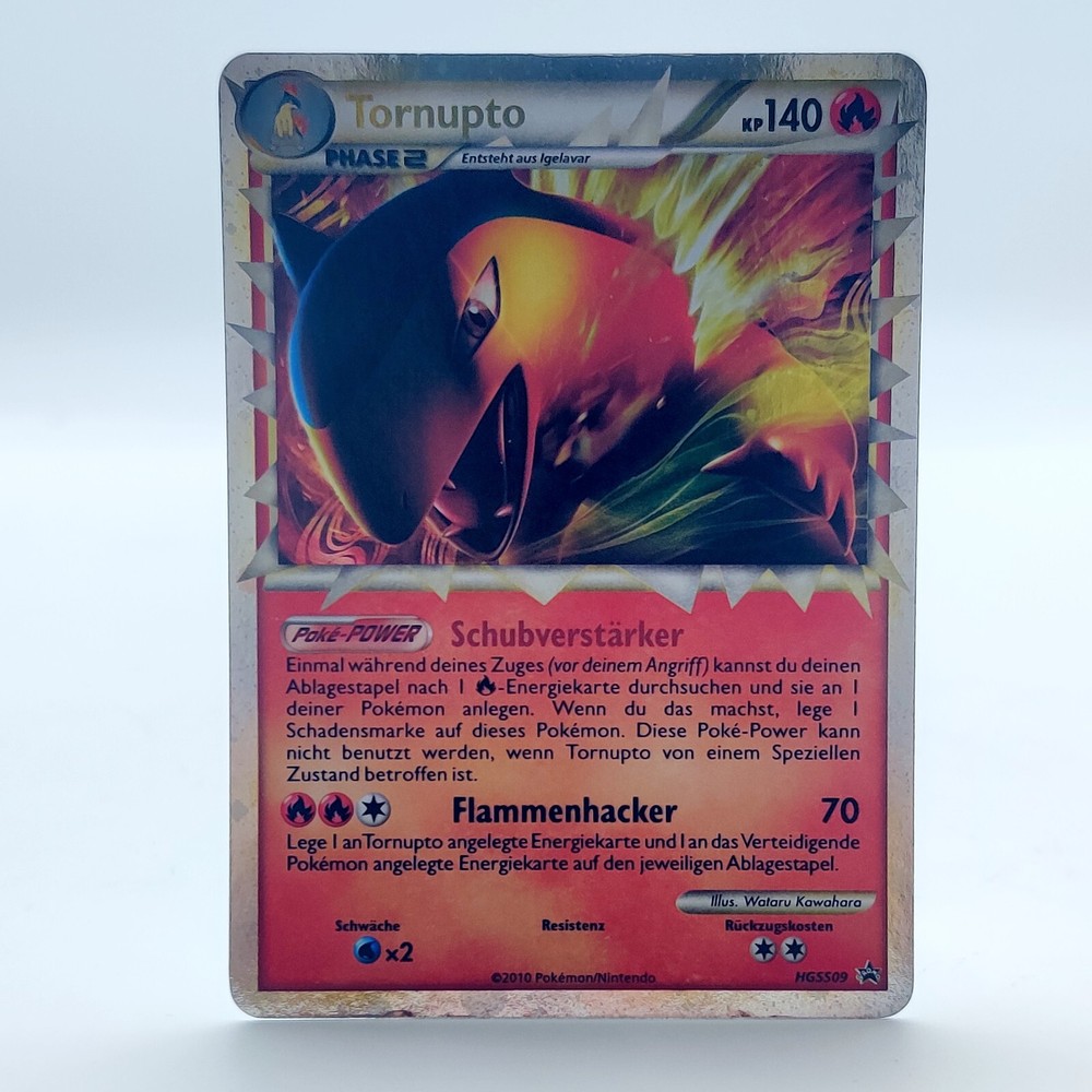 Holo Black Star Promo German Tornupto Pokemon TCG Card HGSS09 EXC-NM