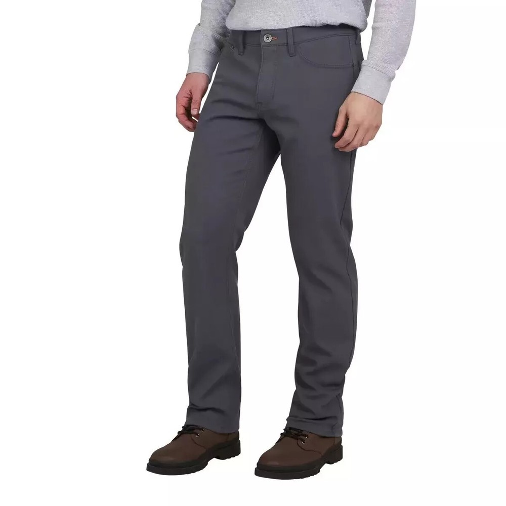 Weatherproof Vintage Men’s Fleece Lined Pant Bonded Stretch Canvas 34x32 Blue