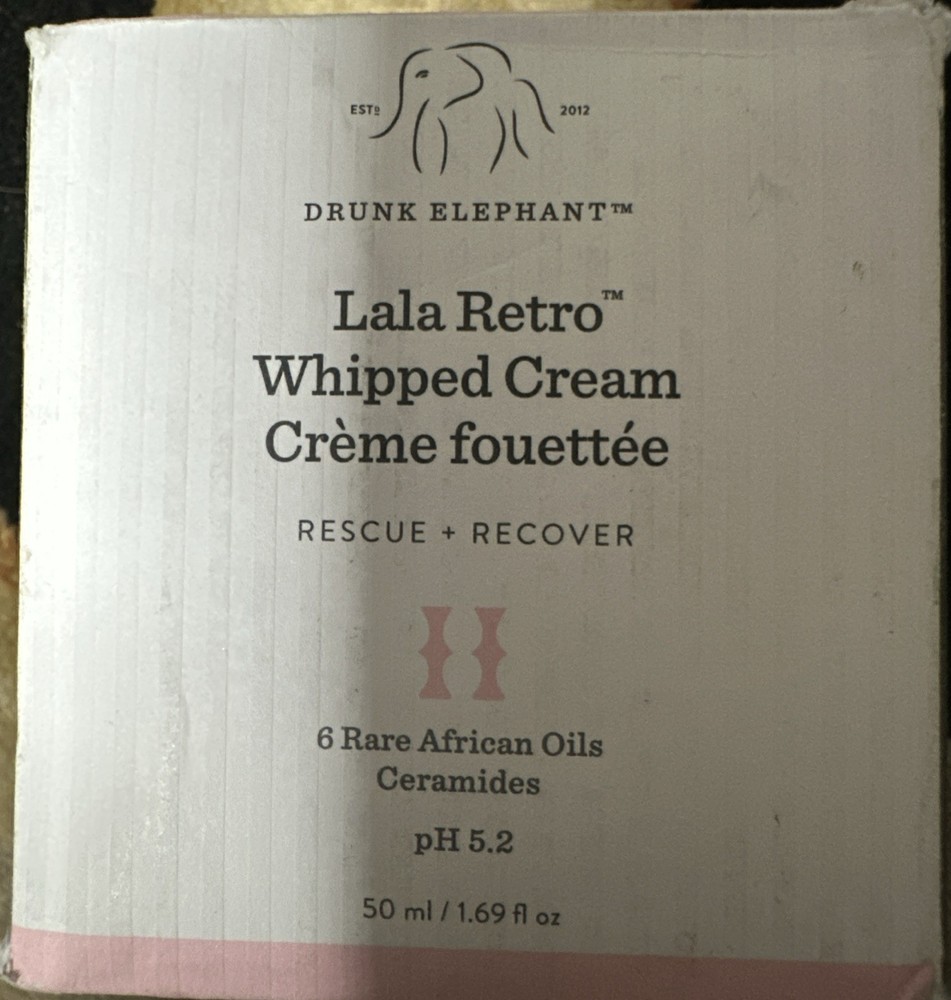 Drunk Elephant Lala Retro Whipped Cream Moisturizer 5.2 pH for Recovery & Rescue
