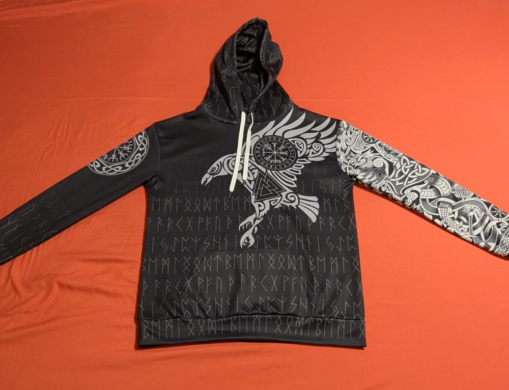 Valhalla Vikings  Limited Edition Raven Tattoo Hoodie