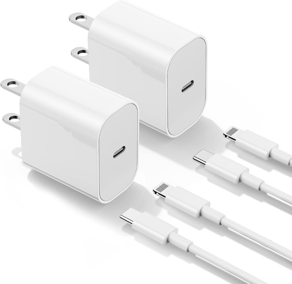 2-Pack USB-C Fast Wall Charger for iPhone 14 13 12 11 X XS XR Pro Max