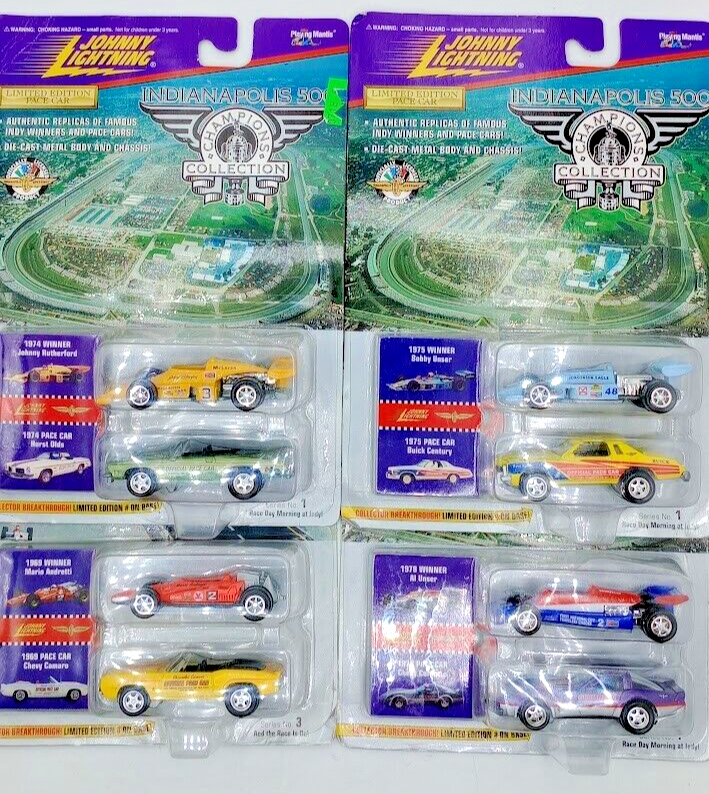 8 Car Set Indianapolis 500 Champions Collection Johnny Lightning New