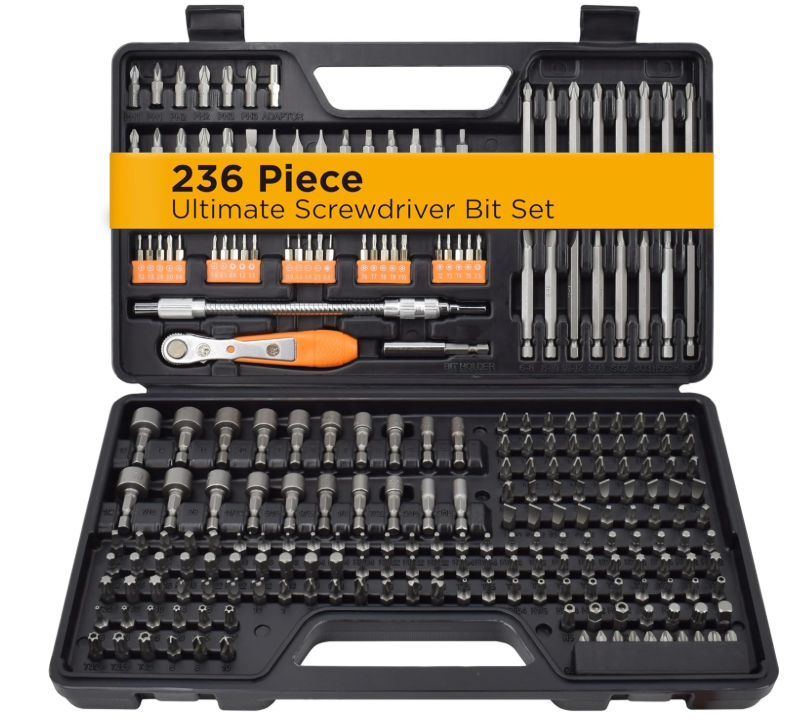 236-Piece Ultimate Screwdriver Bit Set with High-Grade Carbon Steel for Maximum Durability and Versatility