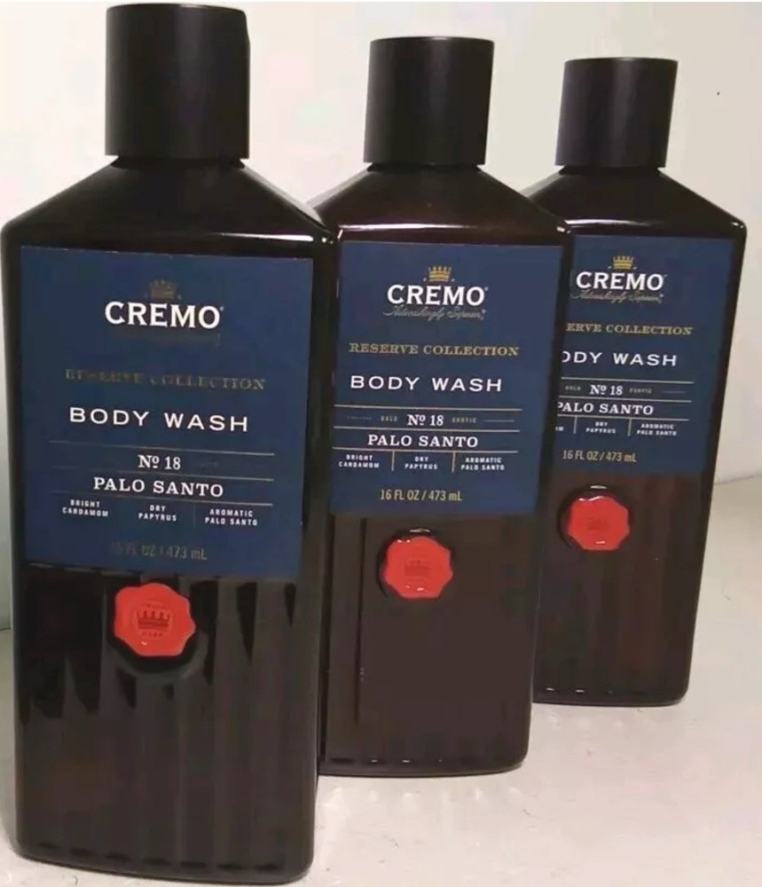 Cremo Reserve Collection Body Wash Bright Cardamom Scent 16 Fl Oz 3-Pack
