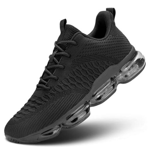 Men's Air Cushion Running Shoes Breathable Tennis Fashion 8.5 All Black