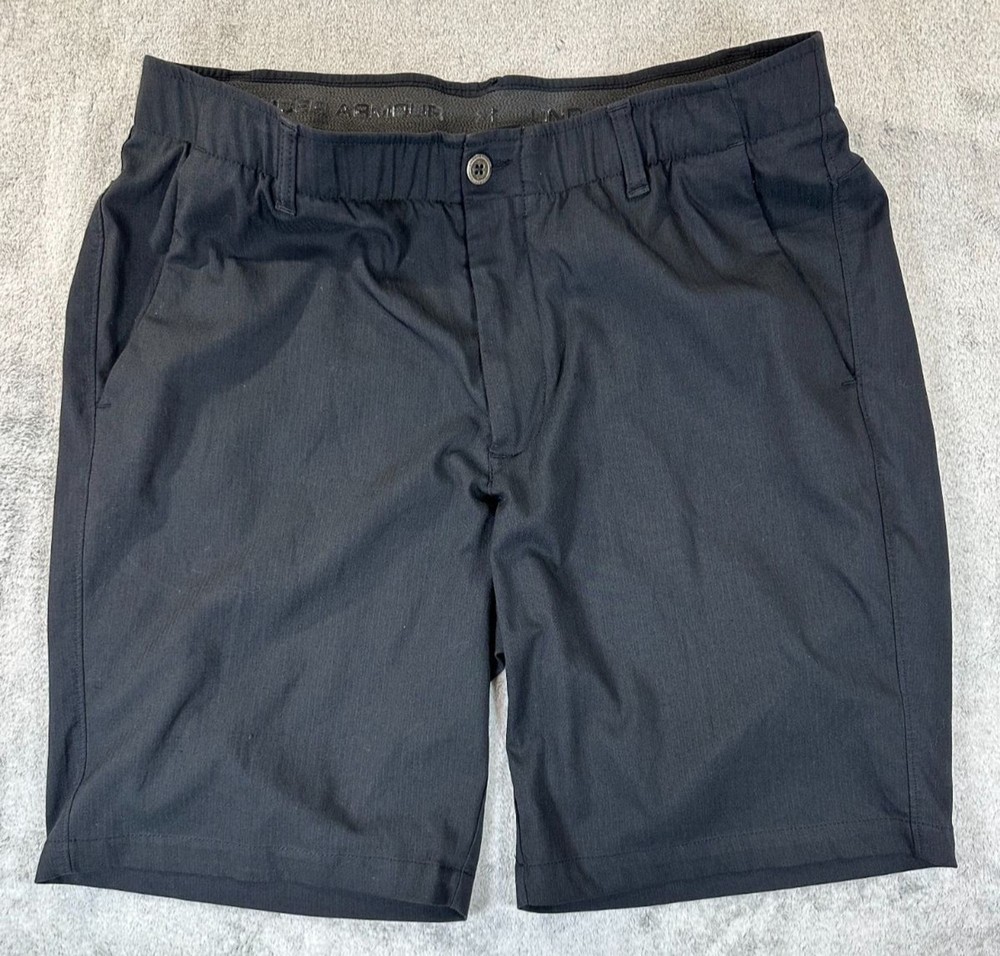 Under Armour Shorts HeatGear Men’s 36 Black Loose Fit Athletic Golf Training