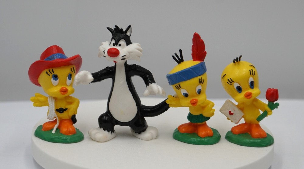 Vintage 1983 Looney Tunes Sylvester & Tweety Bullyland Figurine 1 13/16-2 Inches