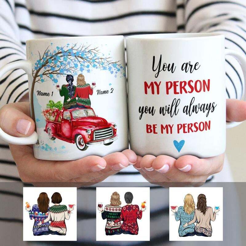 Personalized Sisters Friends By My Person Mug Personalized Coffee