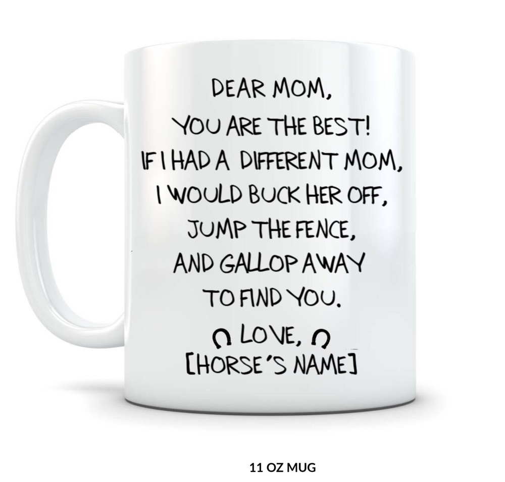 Personalized Mom Gift Mothers Day Horse Mom Mug Funny Coffee Cup For Mothers Day
